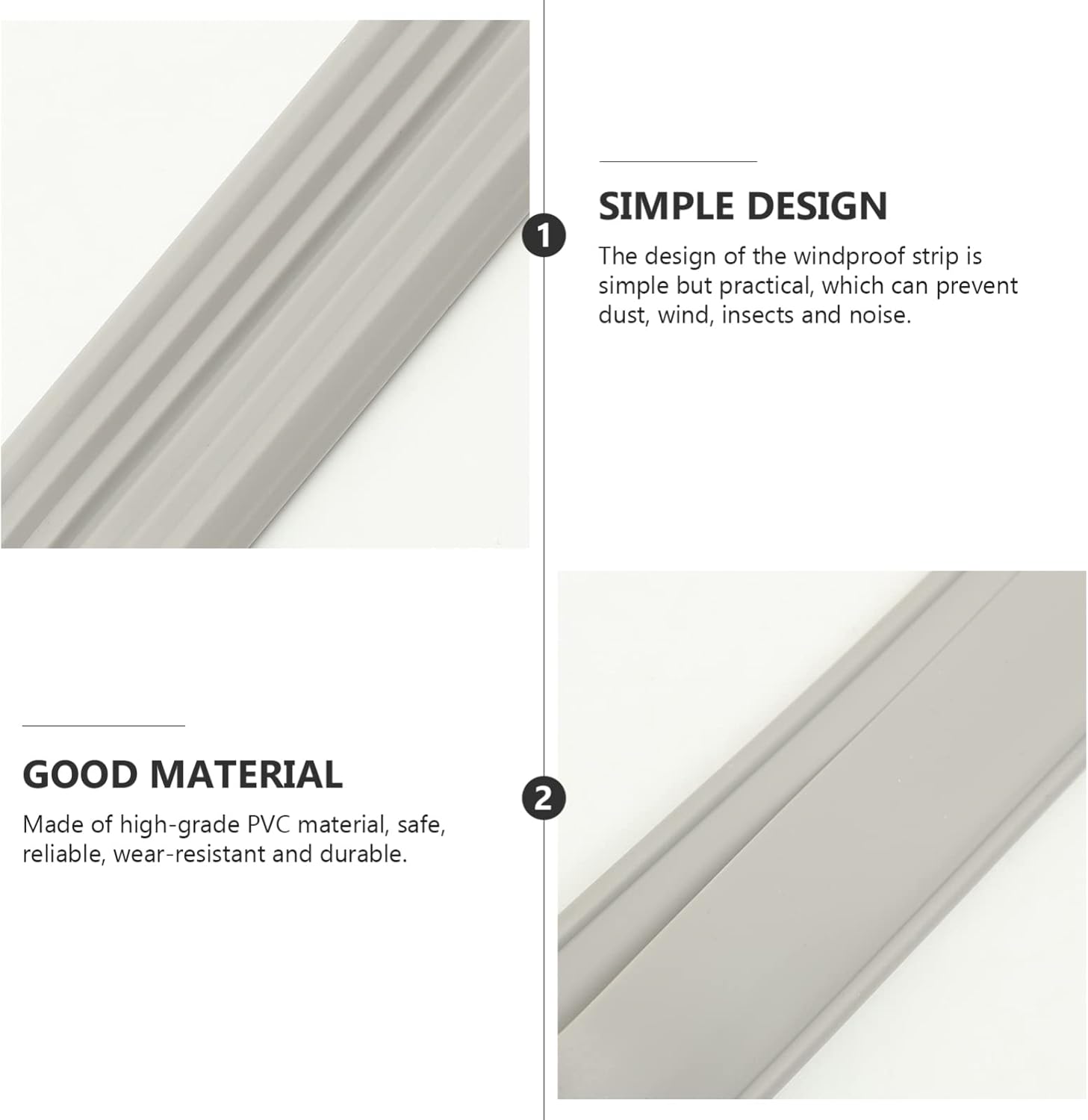 LIFKOME Door Draft Stopper Windproof Strip for Exterior Door Noise Blocker