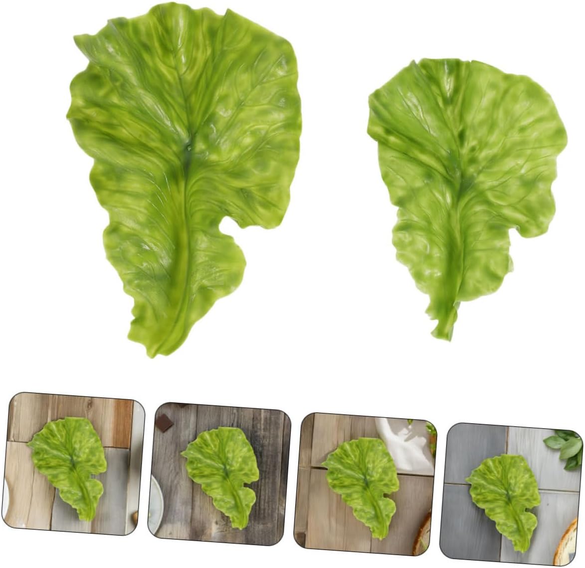 Luxshiny 10pcs Lifelike Fake Leaves Artificial Vegetables for Home Decor Kitchen Displays and Photography Props