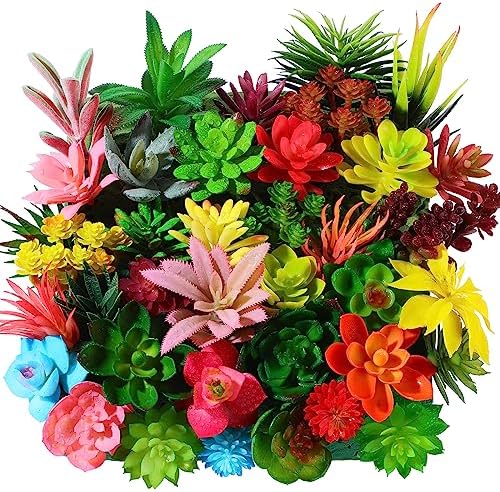 WILLBOND 38 Pcs Christmas Mini Artificial Succulents Bulk