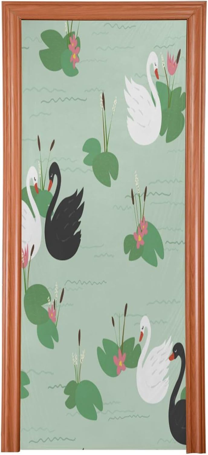 Susiyo Green Two Swans Halloween Door Cover