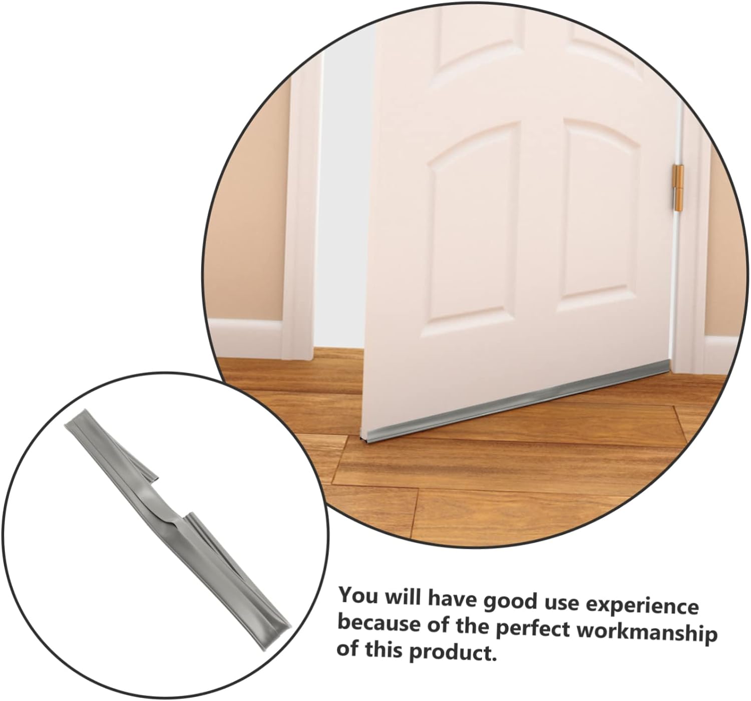 PRETYZOOM Door Bottom Draft Stopper Seal Flexible Noise Blocker for Bedroom Interior Exterior Doors Compact Gray Design