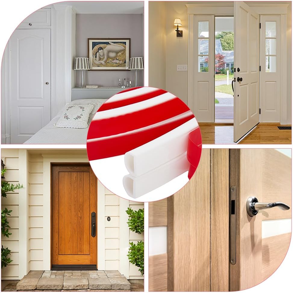 SUPERFINDINGS 6M D-Shaped Silicone Seal Strip Self Adhesive Door Frame Draft Excluder