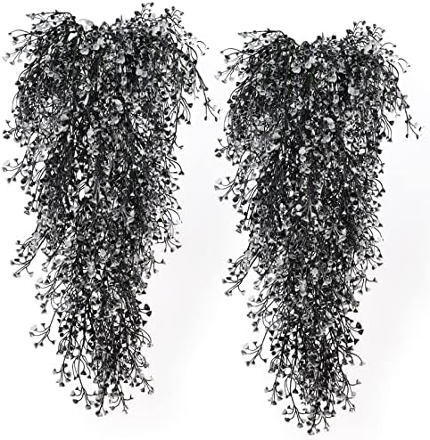 RECUTMS Artificial Hanging Plants 4 Pcs Fake Ferns Wall Decor