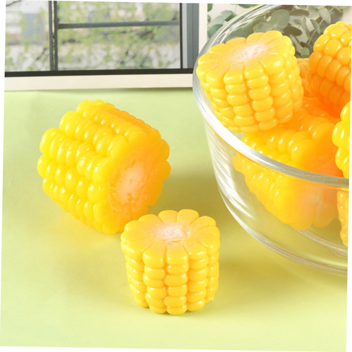 3pcs Realistic Corn Decor Models for Home Kitchen Display and Educational Use