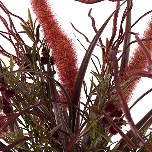 Vickerman Artificial Burgundy Euphorbia Grass Bush 27 Inch