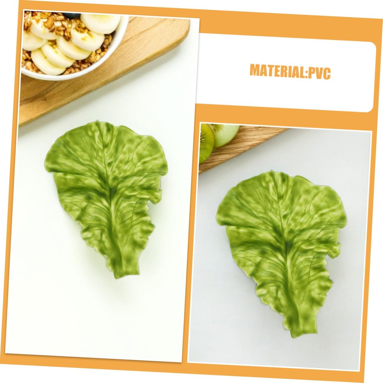 STOBAZA 6pcs Realistic Artificial Lettuce Leaves Decor