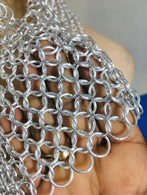 Aluminium Chainmail Coif Hood Medieval Viking Style