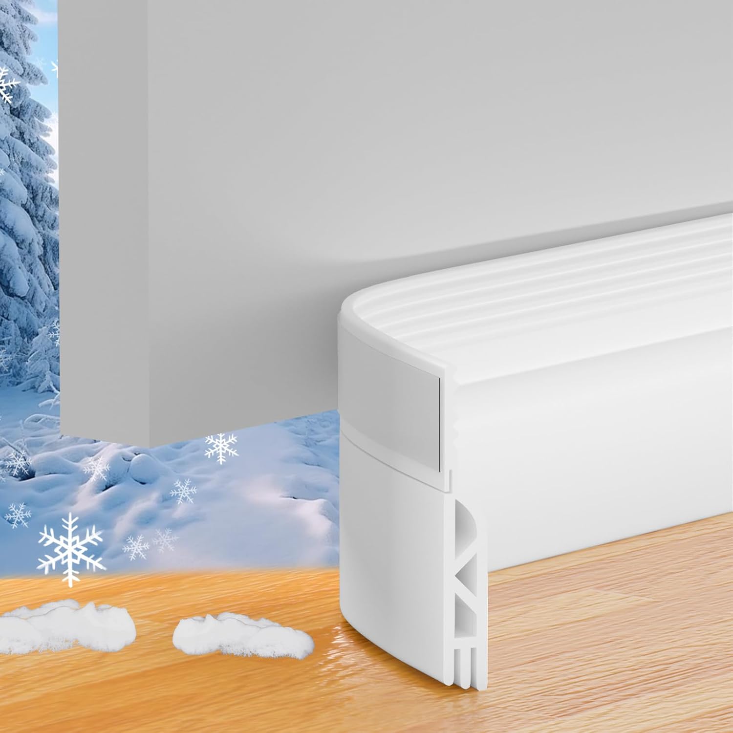 Under Door Draft Stopper 39in White Door Sweep