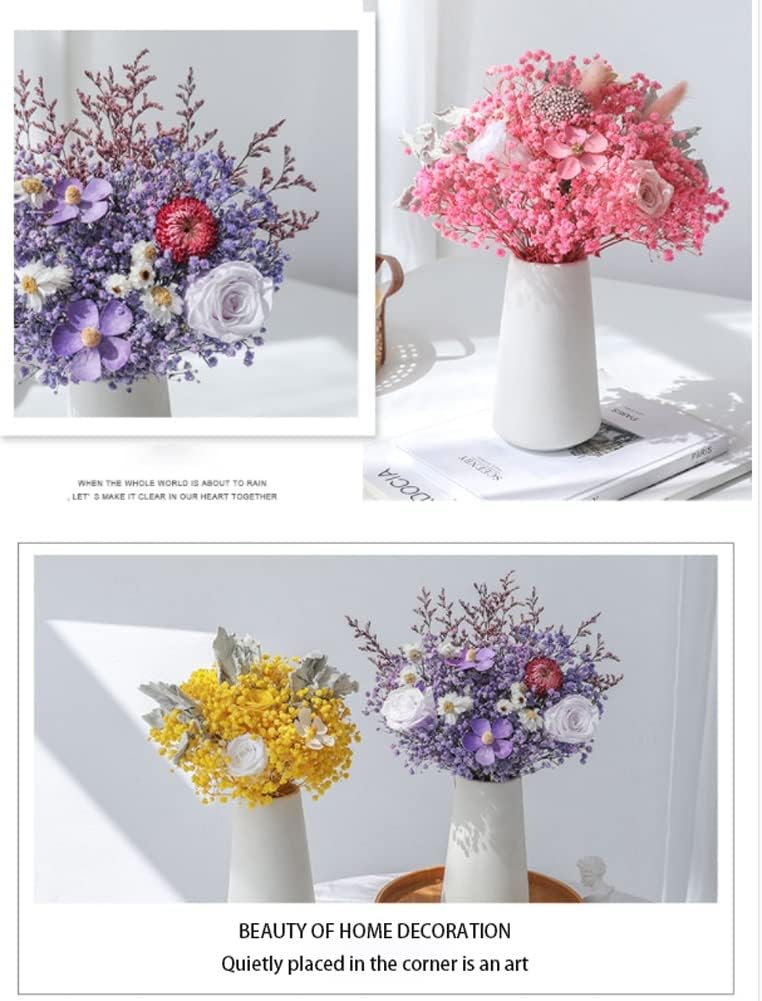 Realistic Artificial Flowers Bouquet with Vase