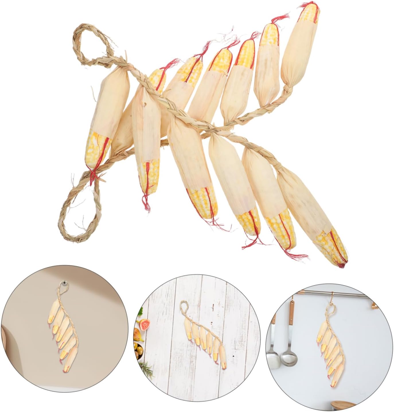 Unomor 2Pcs Realistic Artificial Corn Hanging Decor