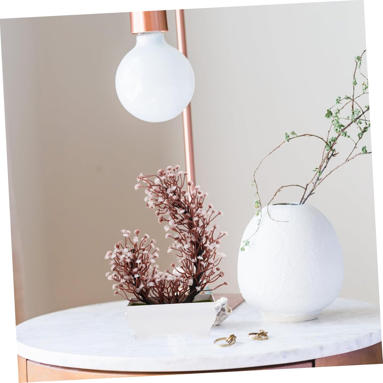 Cabilock Artificial Bonsai for Home Lifelike Potted Plant Desk Decor Office Greenery No Watering Needed