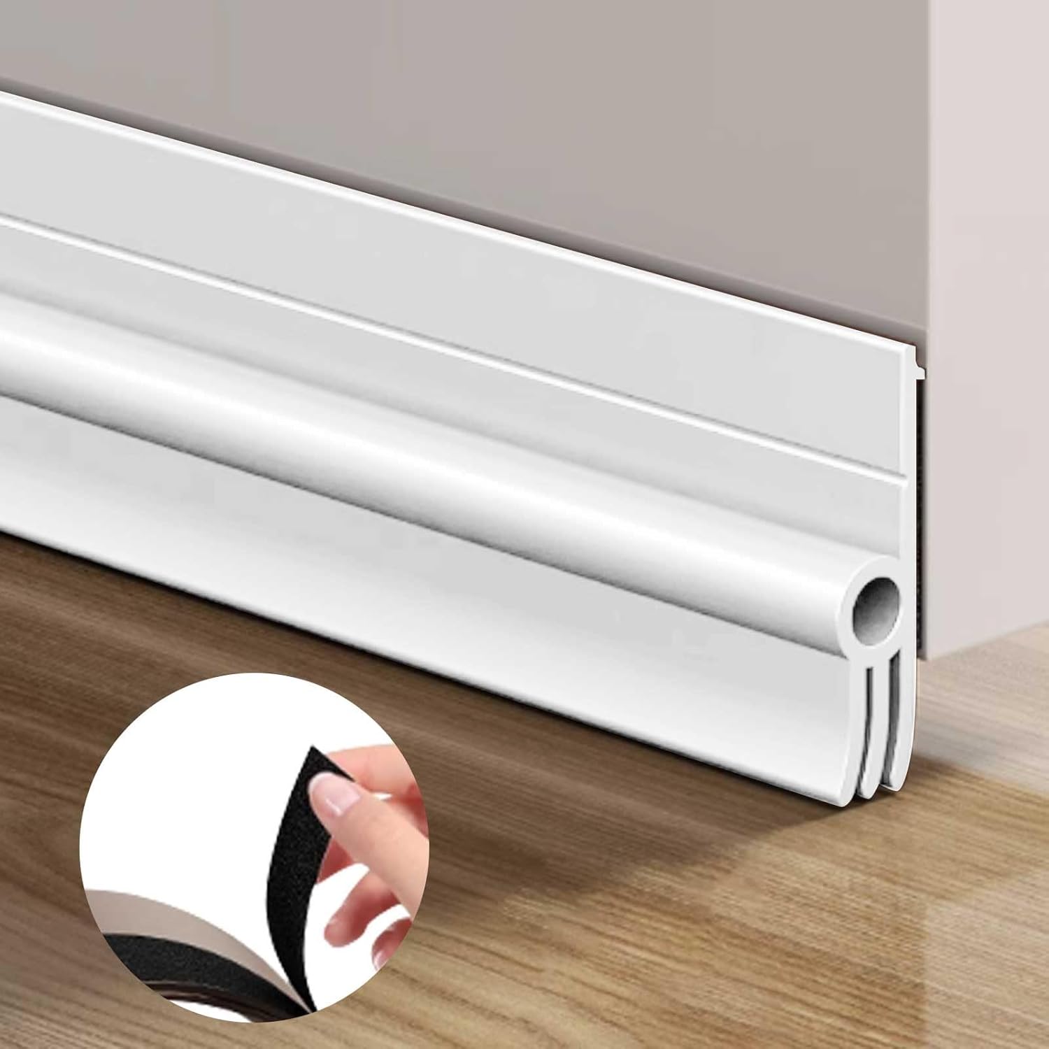 Under Door Draft Stopper with Adhesive Backing 39 Inch Length for Gap Sealing