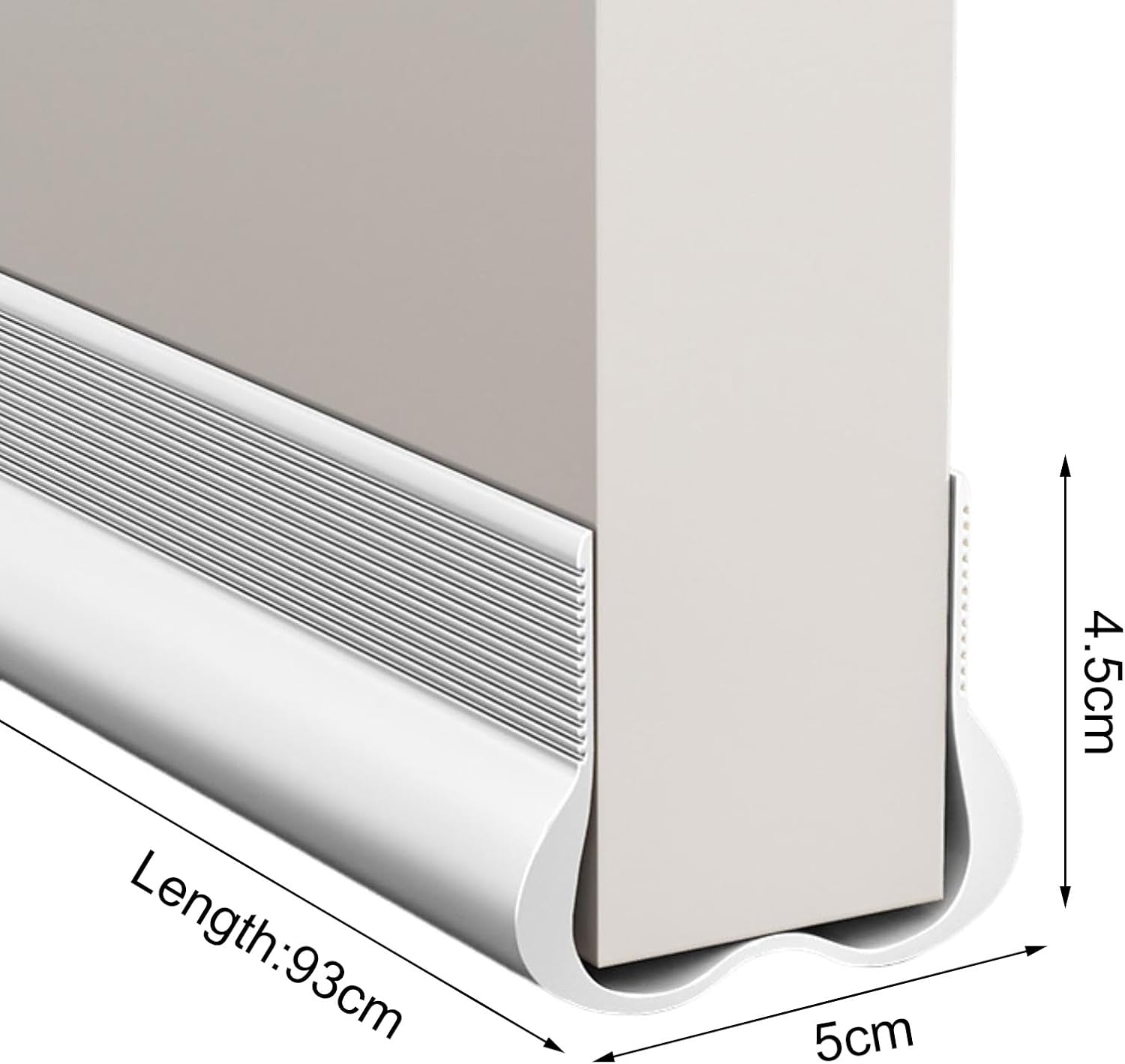 PAPABA Door Stopper Weather Stripping PVC Door Sweep White
