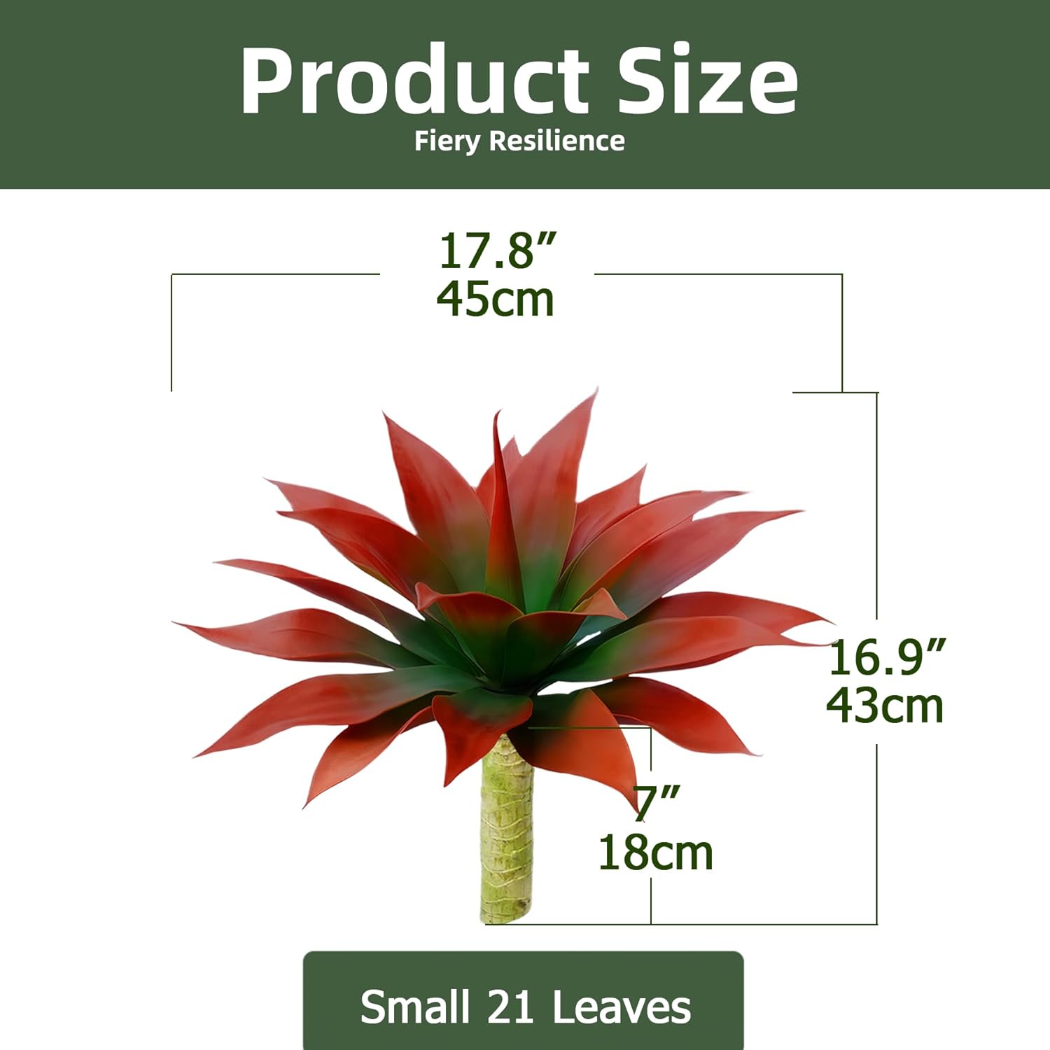 Artificial Agave Plant 18In 2Pack for Home and Outdoor Decoration
