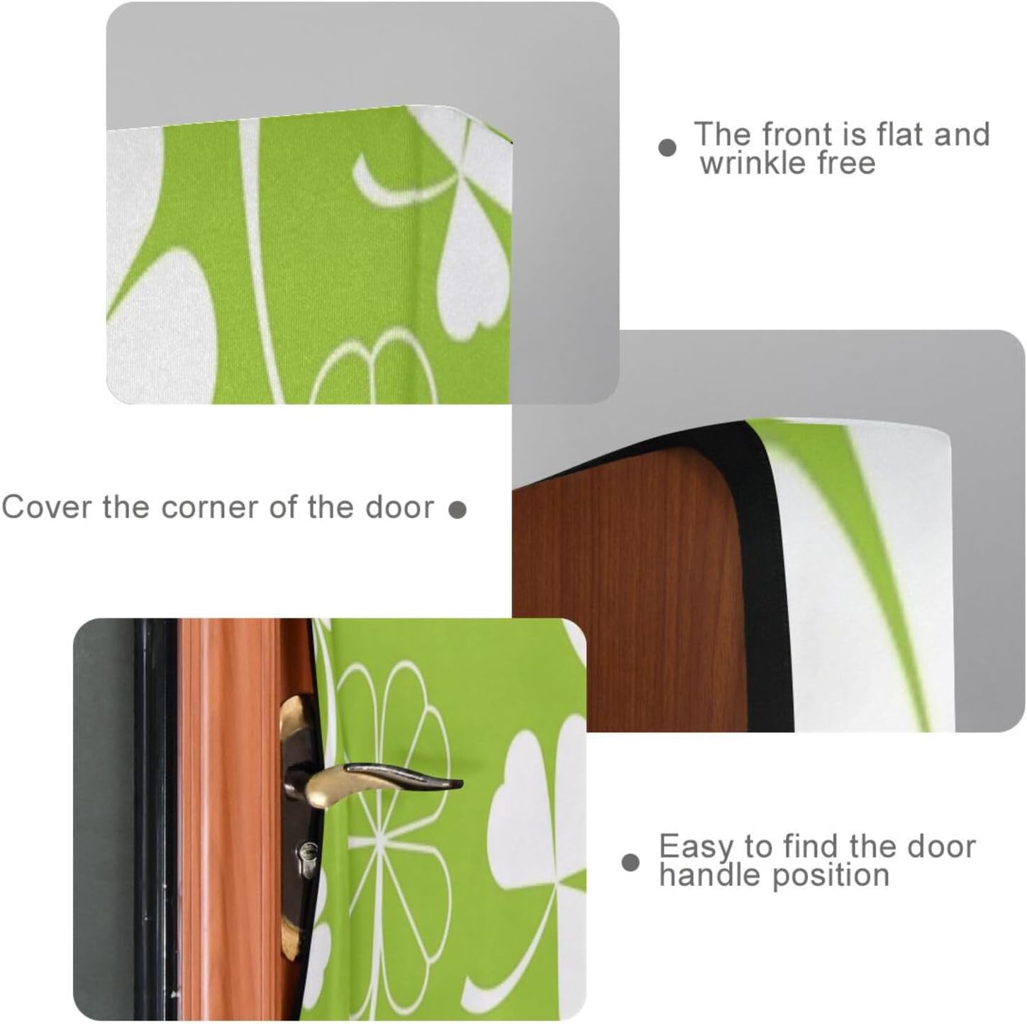 Susiyo Green Clover Halloween Door Cover 32x79 in