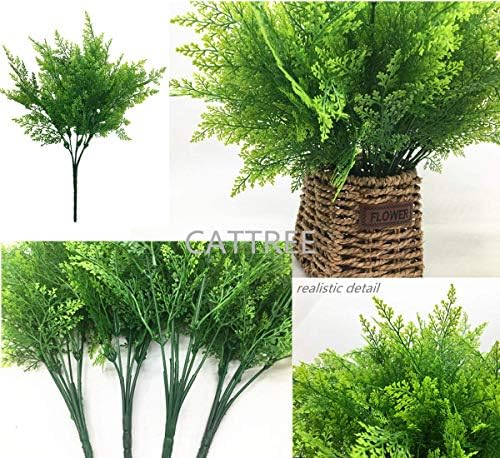 CATTREE Artificial Ferns Shrubs Bushes 4 Pack