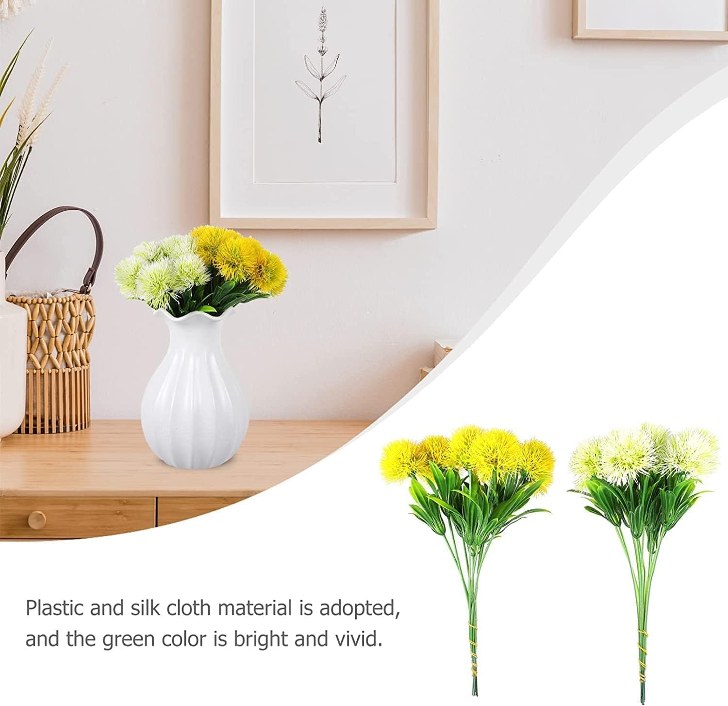 Artificial Flowers Set 10pcs for Home Decor and Table Arrangements