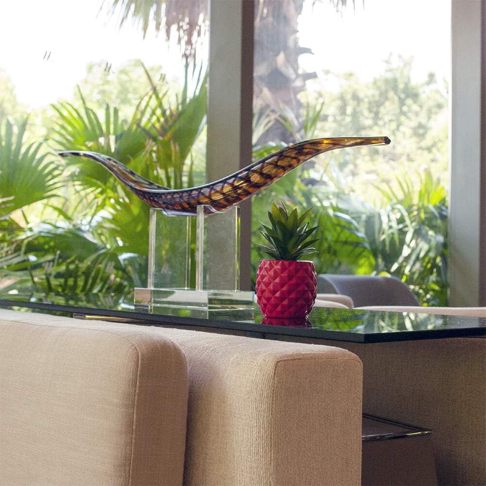 Artificial Pineapple Plant Pot Decor - Red