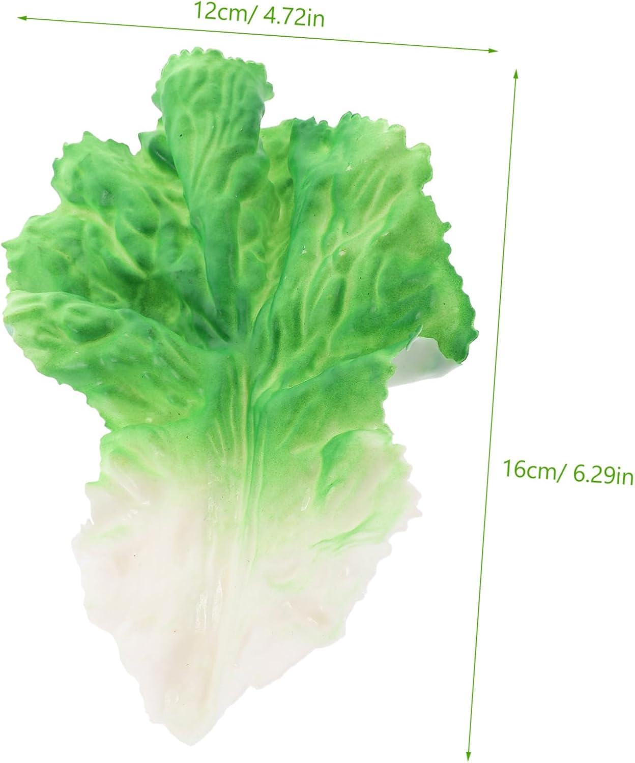 Magiclulu 5 Pcs Realistic Lettuce Leaf Props for Home Kitchen Decoration