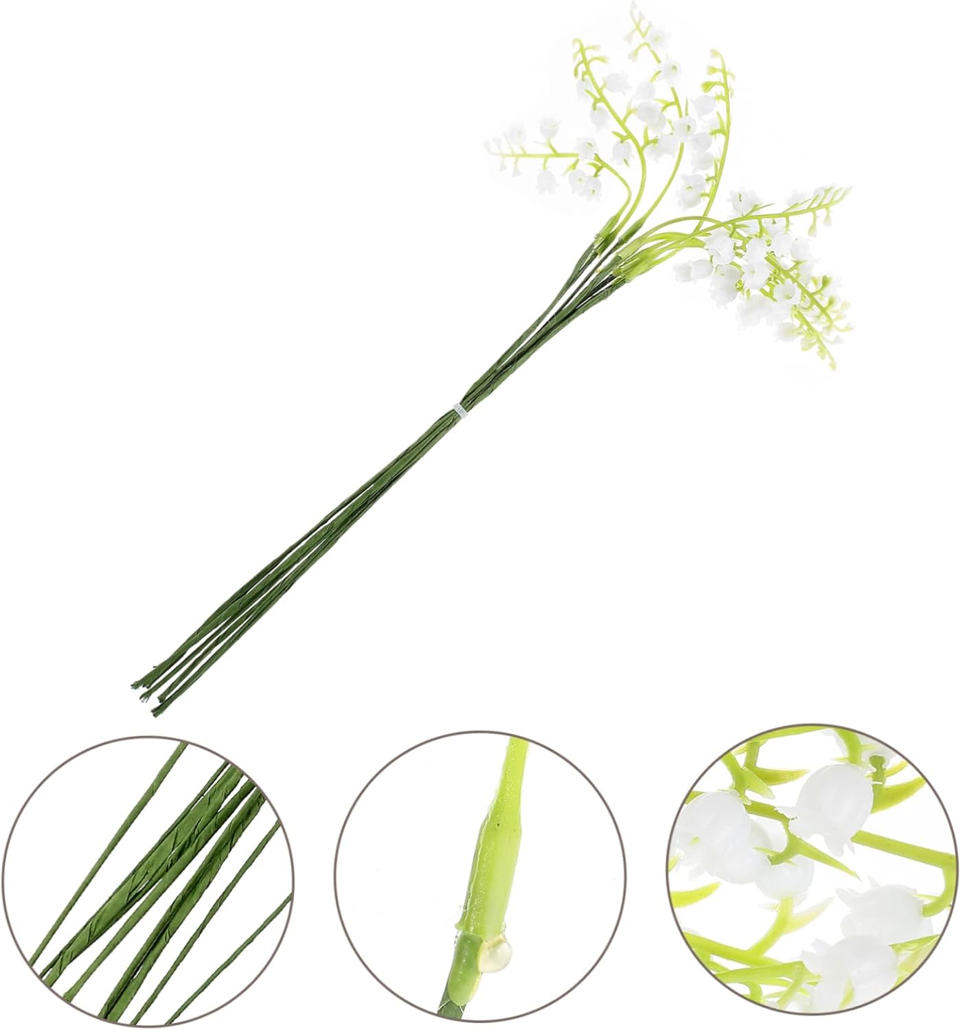 10pcs Artificial Convallaria Faux Greenery for Home Decor