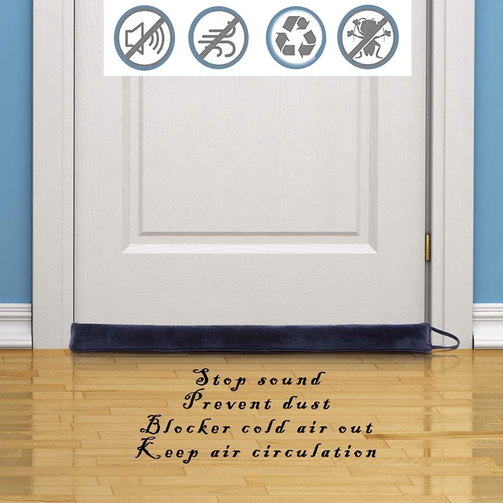 DreamQuil Door Draft Stopper 36 Inch Navy