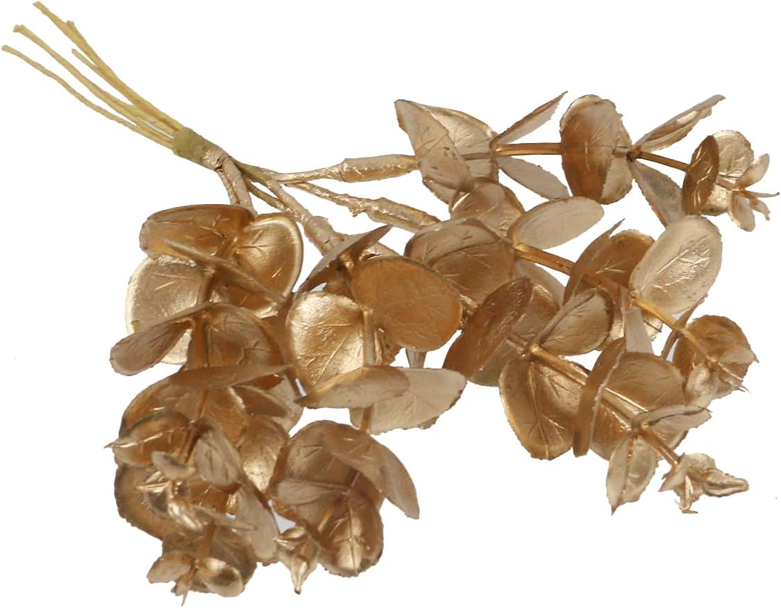 24 Pcs Gold Artificial Eucalyptus Garland for Home Decor