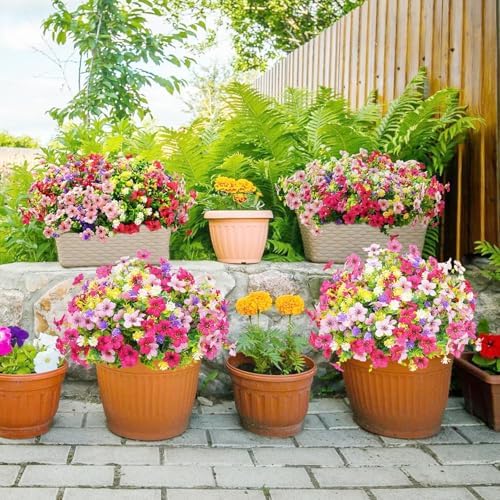 Realistic Artificial Daisy Flowers 16 Bundle Outdoor Decor