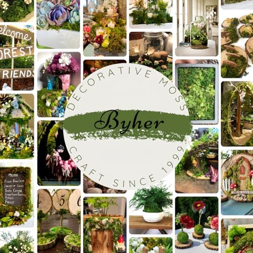 BYHER Artificial Moss for Indoor Plants 16OZ Green Faux Moss