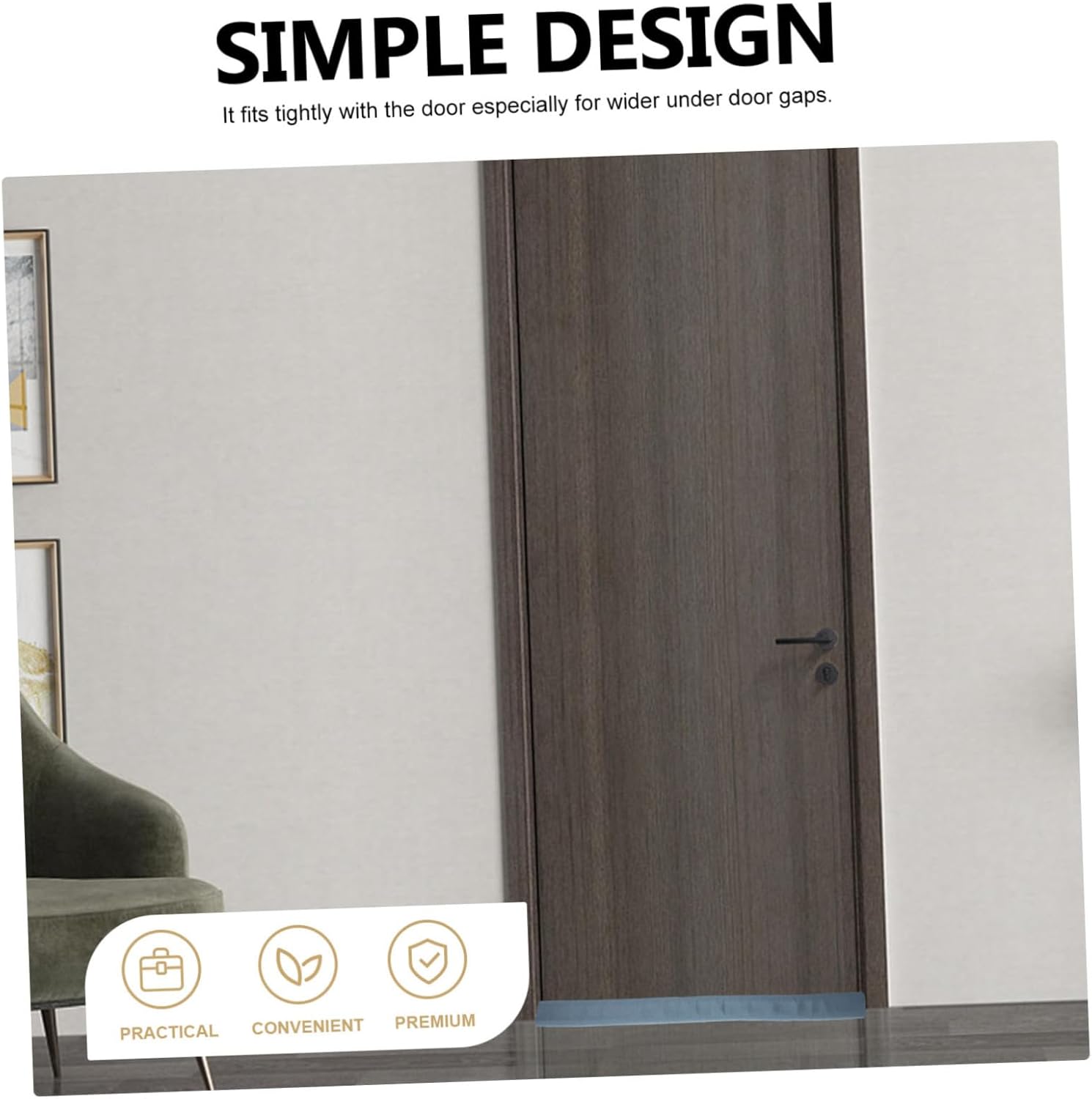 Homoyoyo 3pcs Door Bottom Sealing Strip Windproof Noise Reducing Draft Stopper for Under Door Gaps