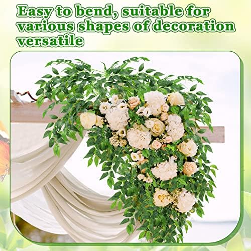 Xinnun 50 Pcs Artificial Ruscus Greenery Stems for Centerpieces and Decor
