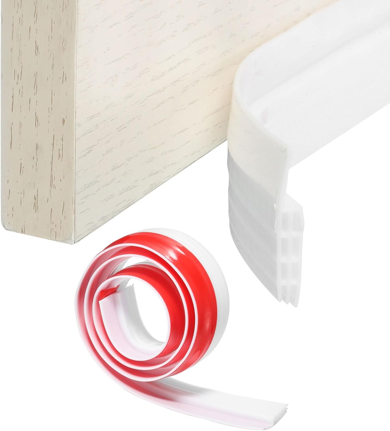 Uxcell 1 Pcs White Silicone Door Draft Stopper