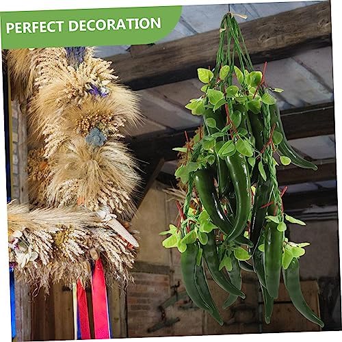 5pcs Artificial Chili Pepper Wall Hanging Decor for Kitchen and Home