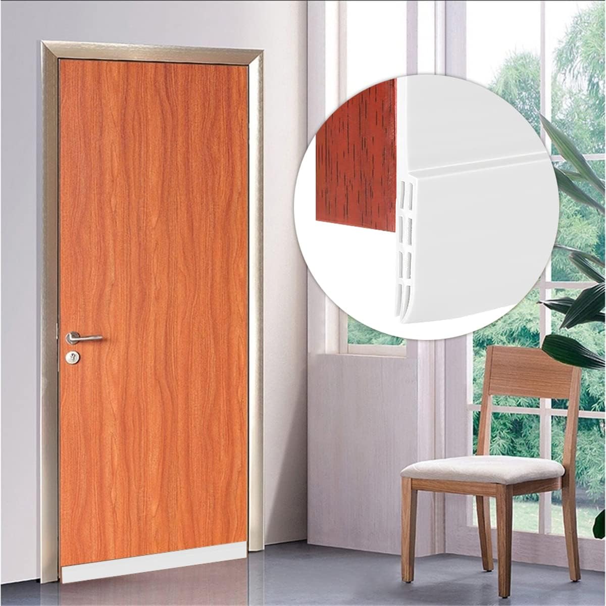 2 Pcs Door Draft Stopper Weather Stripping Seal