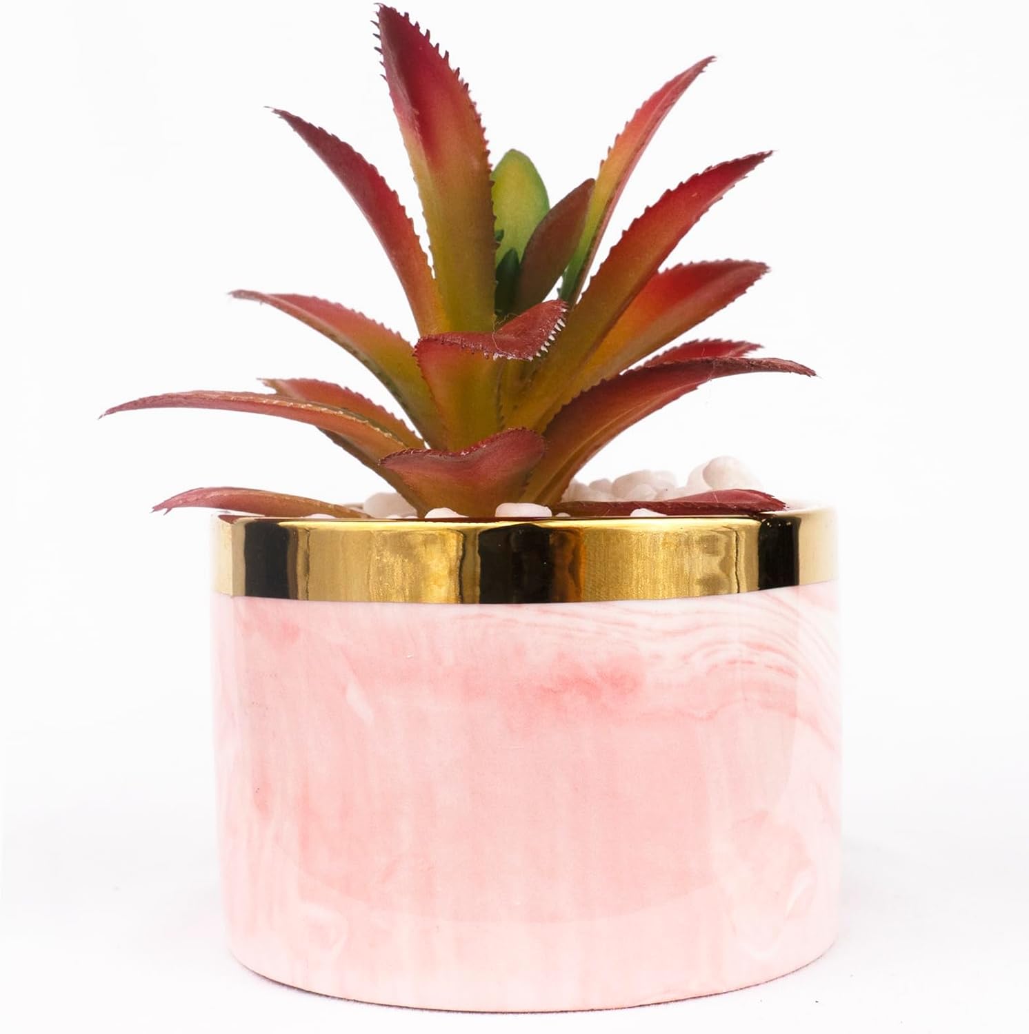 Tzhome Artificial Mini Succulent Plants with Ceramic Pots