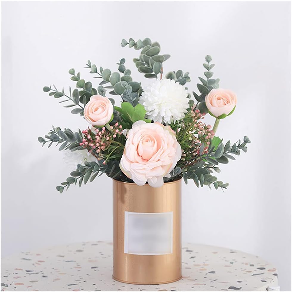Artificial Flowers with Vase for Home Office Wedding Decor