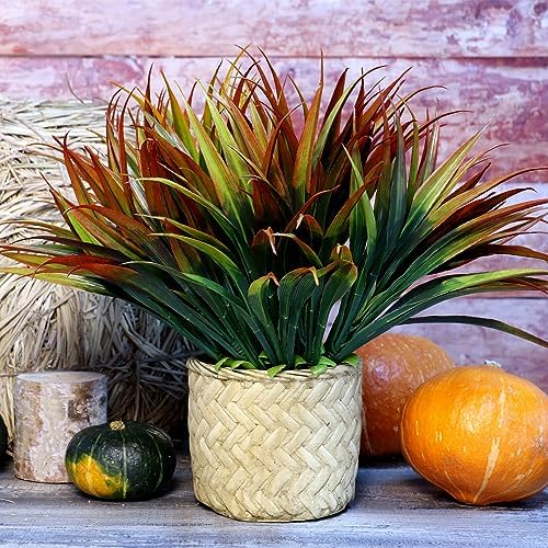 Kingsboomy 12pcs Artificial Grass Outdoor Decor