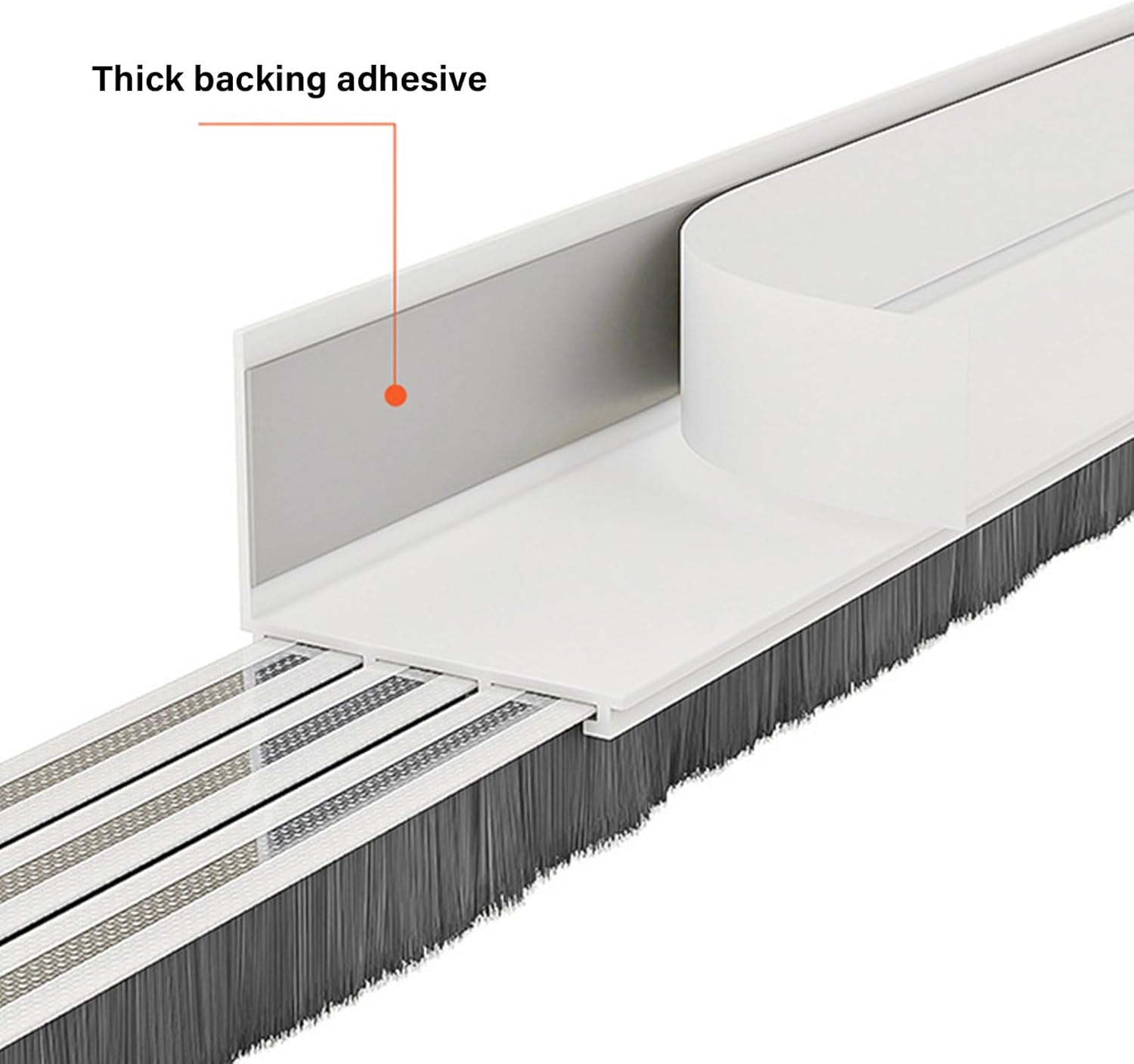 Door Draft Stopper for Bottom Under Door Noise Blockers Soundproof Seal Strips Adjustable Interior Door Sweeps