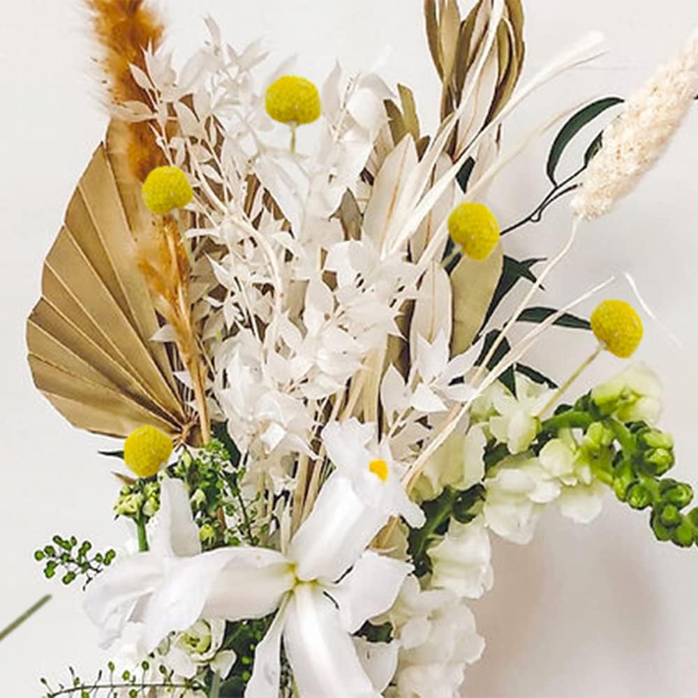 30 Pcs Yellow Dried Craspedia Billy Balls for Floral Arrangements Wedding Home Decor