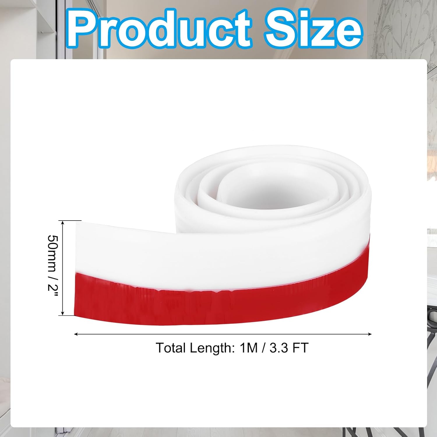 PATIKIL Door Draft Stopper 33FT Silicone Under Door Seal Strip