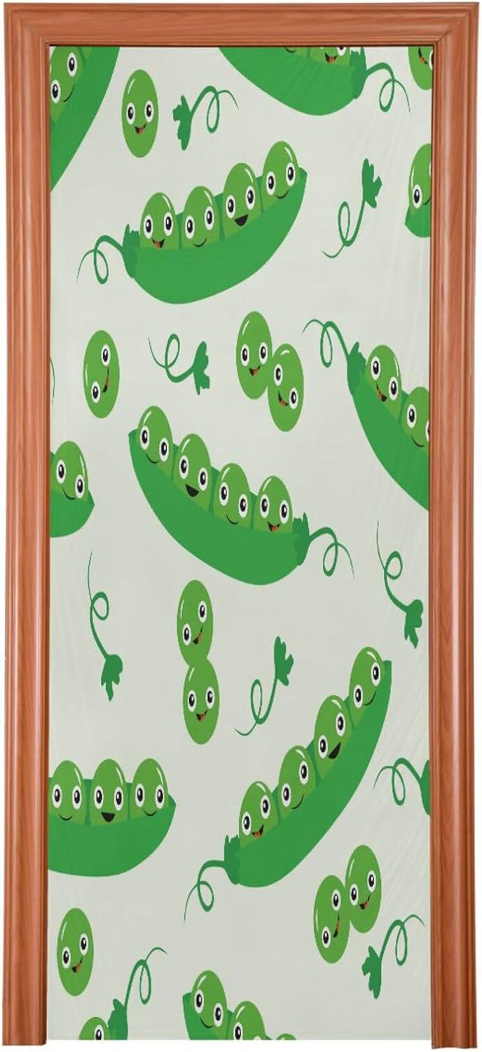 Susiyo Kawaii Peas Green Halloween Door Cover