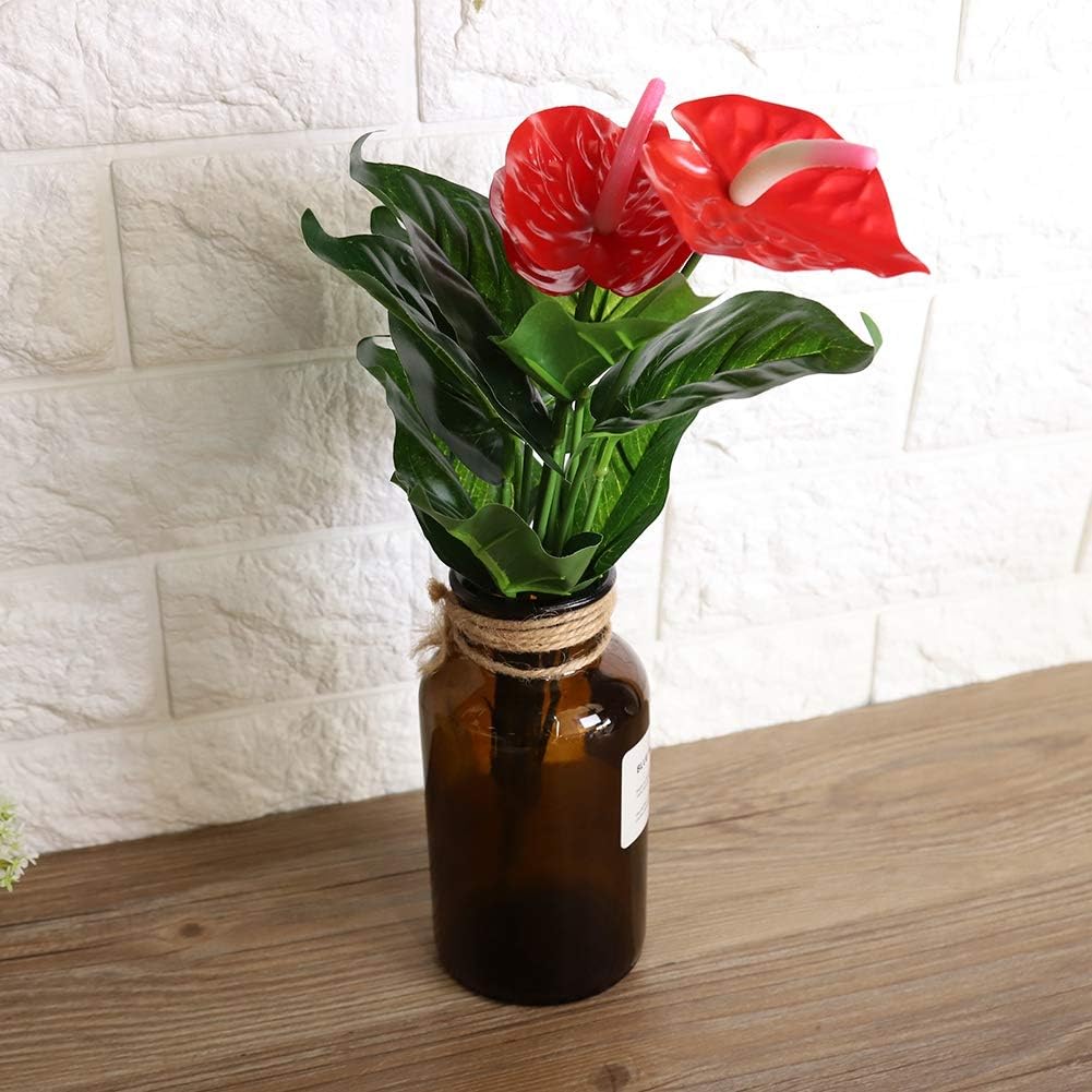 Fdit1 Artificial Red Anthurium Flowers Bouquet for Wedding Home Decor