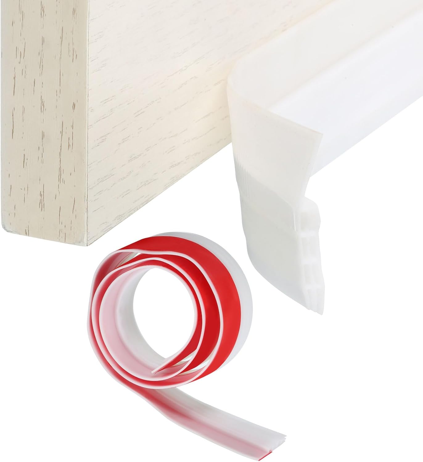 Uxceell 1 Pcs TPE Door Draft Stopper Soundproof Weather Stripping