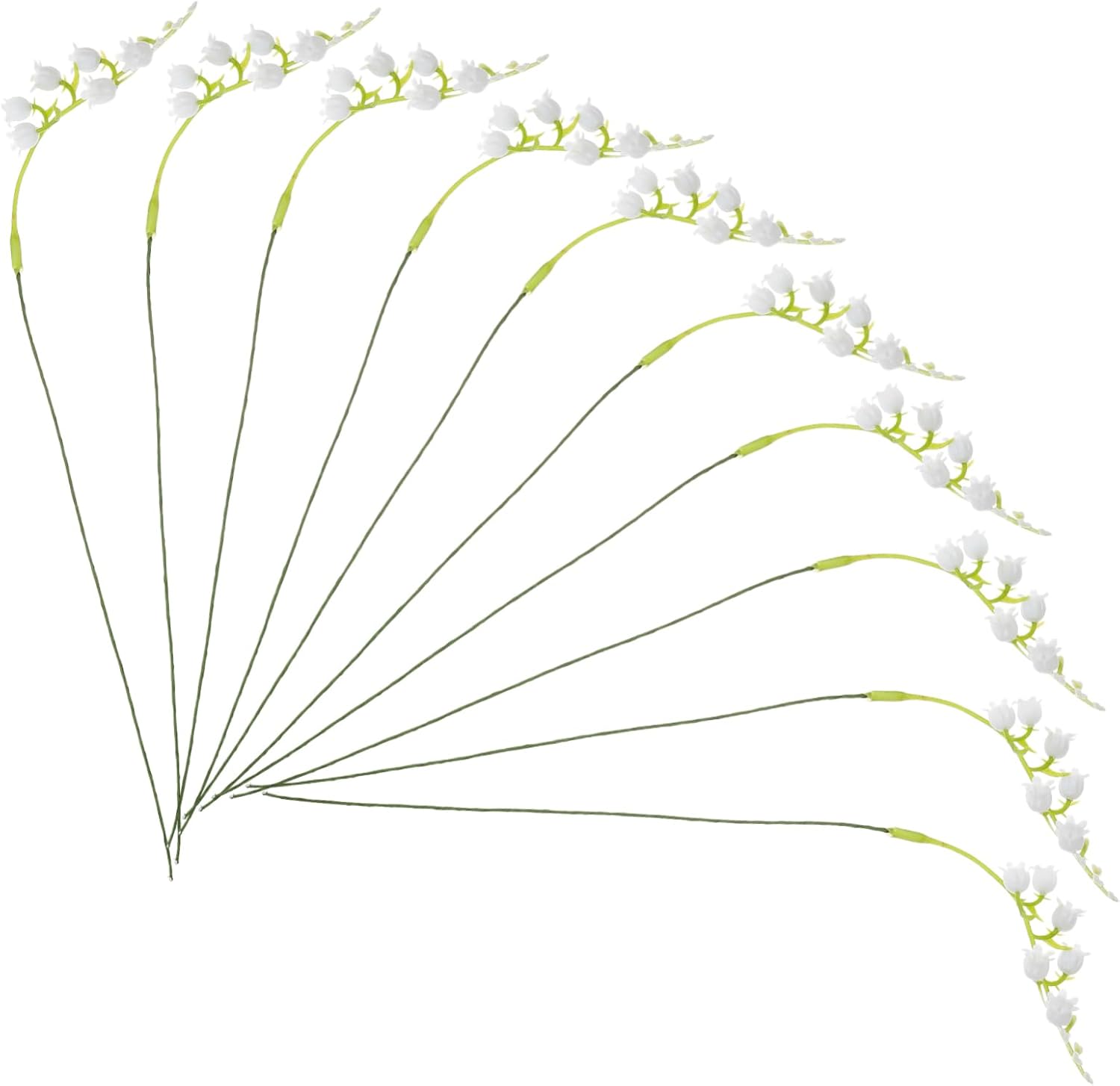 10pcs Artificial Convallaria Faux Greenery for Home Decor