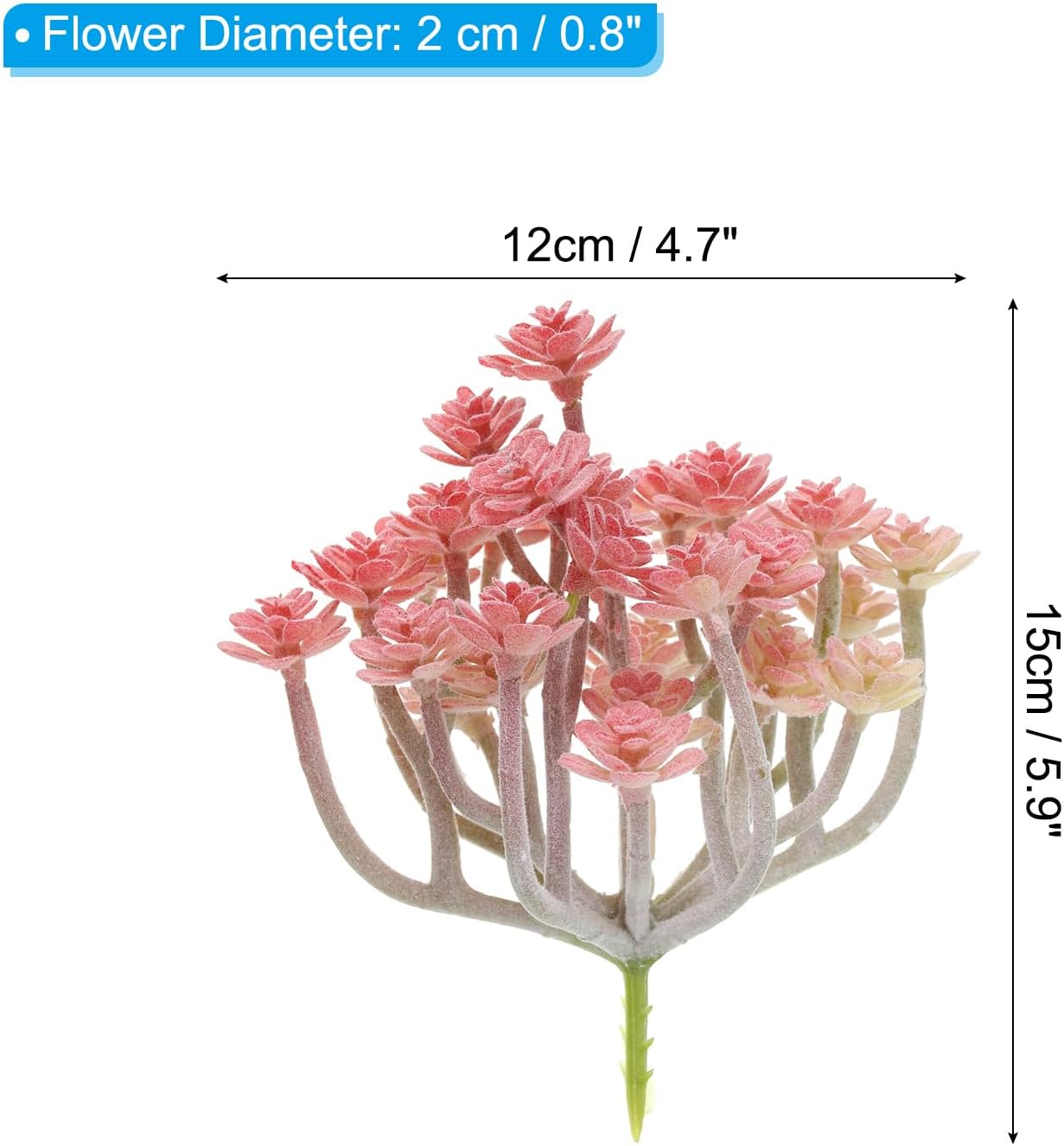 PATIKIL Mini Artificial Red Succulent Plants