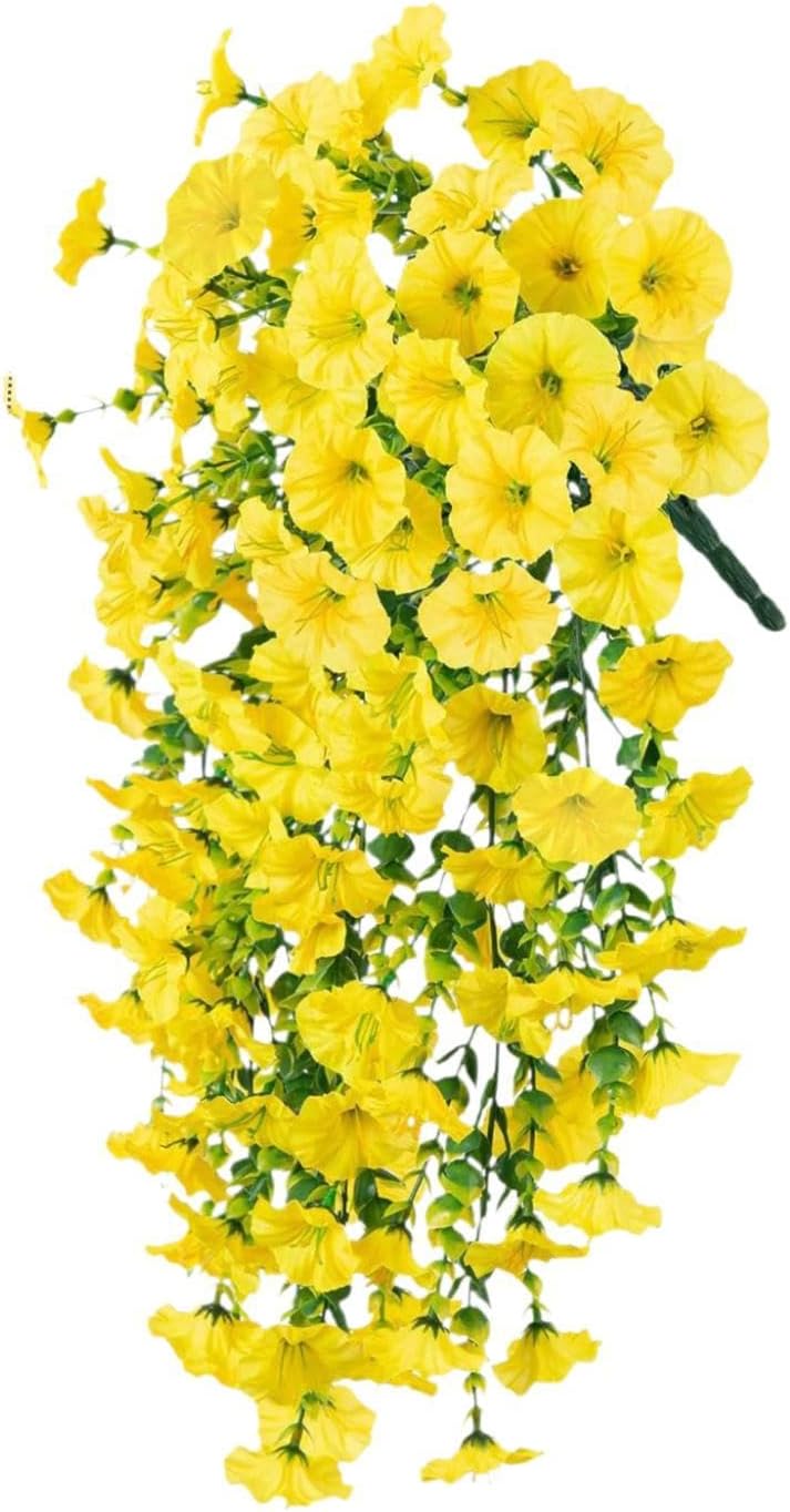 CarpNettore Artificial Hanging Plants Garland Teardrop Spring Swag Yellow
