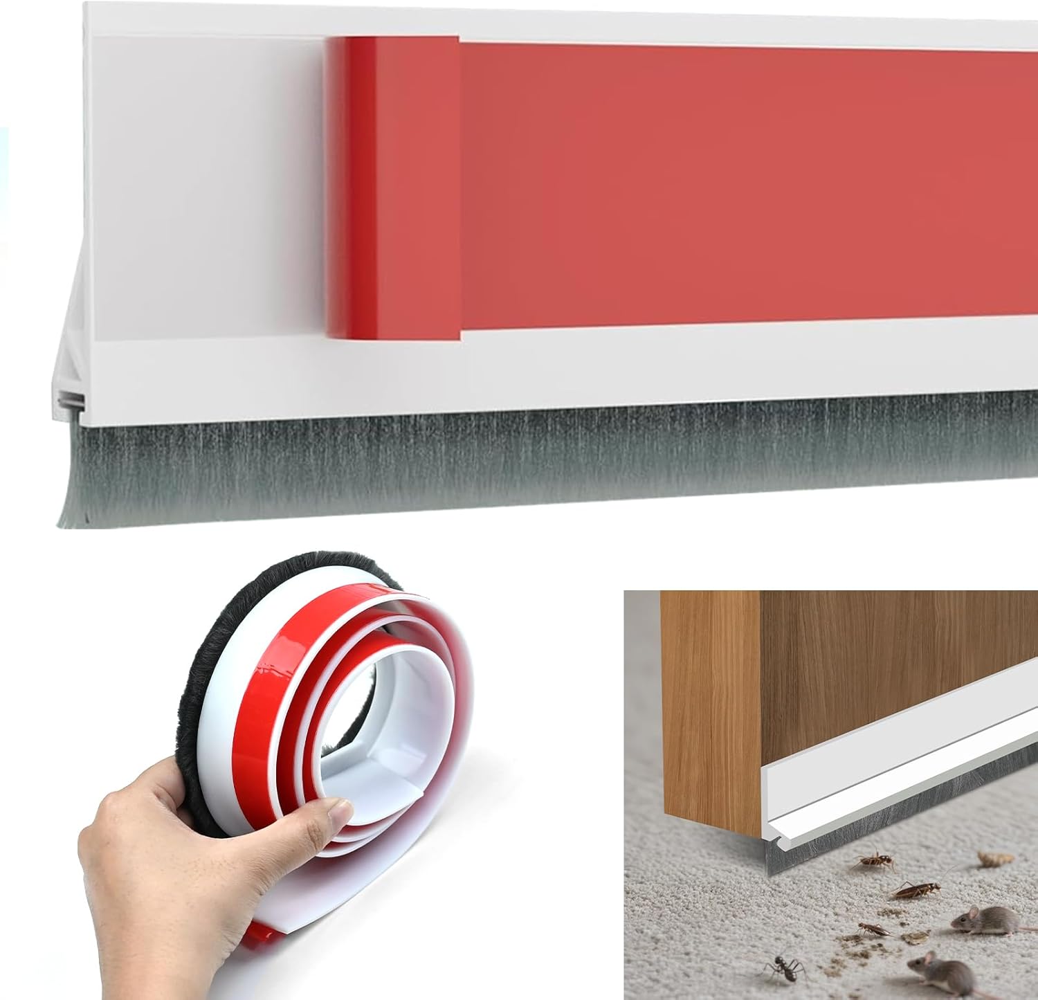 NIXRET Door Sweep 393 In Self Adhesive Draft Stopper