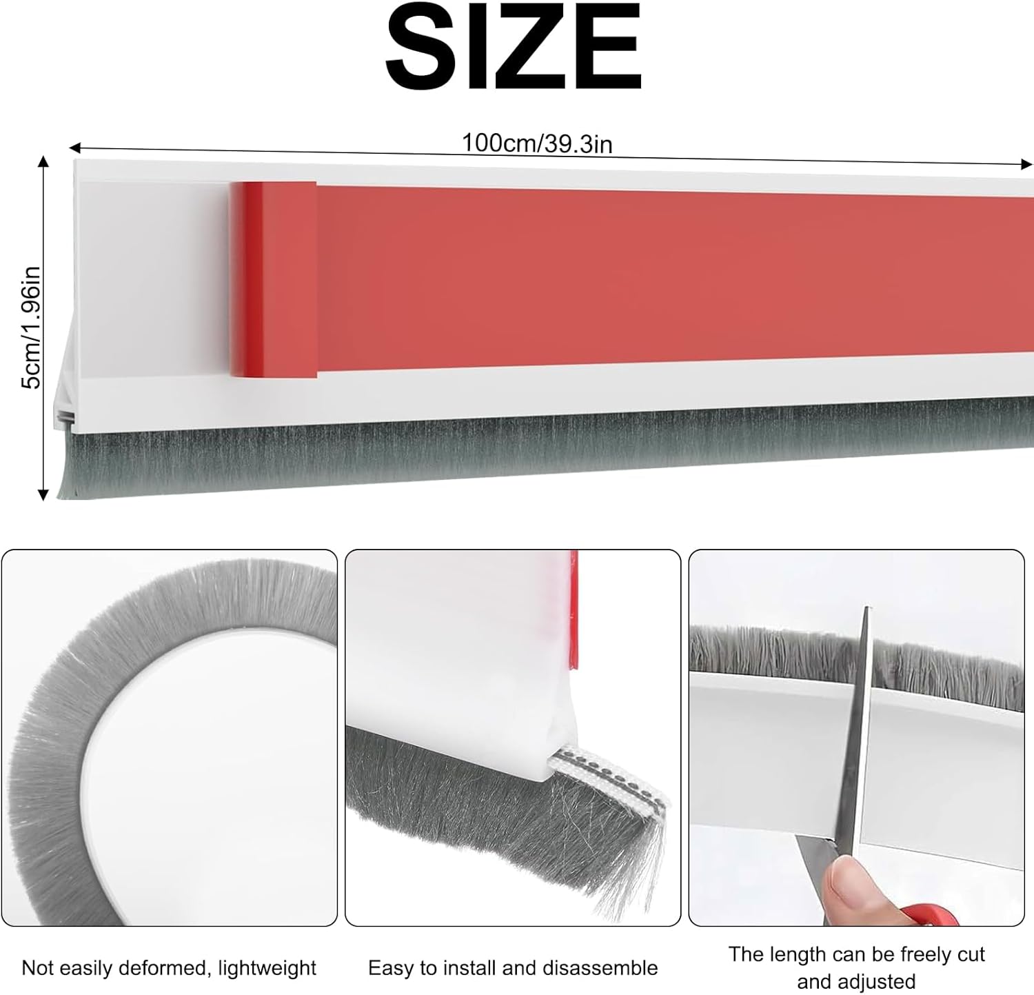 NIXRET Door Sweep 393 In Self Adhesive Draft Stopper