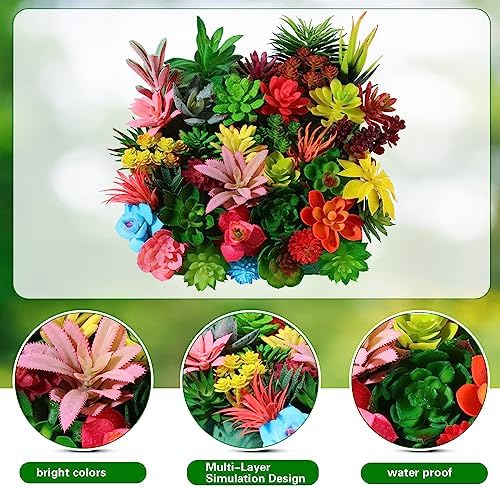 WILLBOND 38 Pcs Christmas Mini Artificial Succulents Bulk