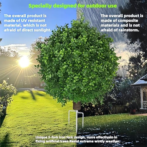 QIANYUN 22 Inch Artificial Boxwood Decorative Ball