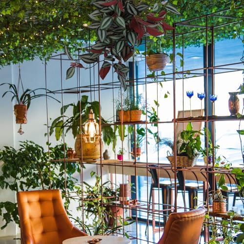 VOSAREA Artificial Hanging Plants Wandering Jew Garland